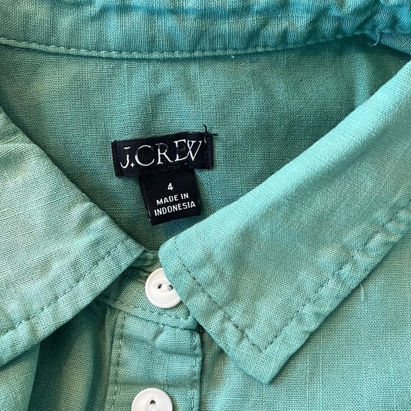 J. Crew Women’s Garment dyed chambray shirt BP627 GREEN 4 - Picture 6 of 6